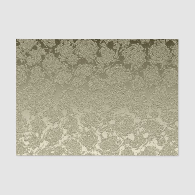 Floral Elegant Sage Green Modern Tissue Paper (Front)