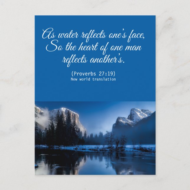 Floral Elegant Spiritual Bible Verse Postcard (Front)