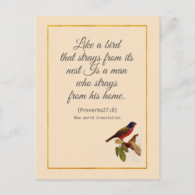 Floral Elegant Spiritual Bible Verse Postcard (Front)