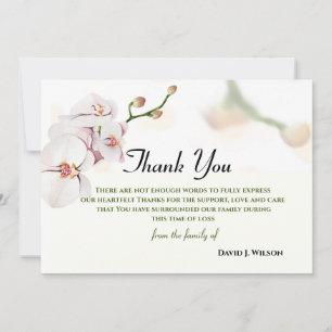 Floral Elegant Thank You Memorial Card