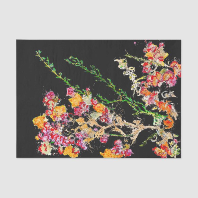 Floral elegant unique organic tissue paper (Front)