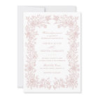 Floral Elegant Vintage Frame Wedding Invitation