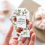 Floral Elegant Watercolor Merry Christmas Wishes Gift Tags<br><div class="desc">Winter Wonderla Elegant Watercolor Merry Christmas Holiday Card</div>