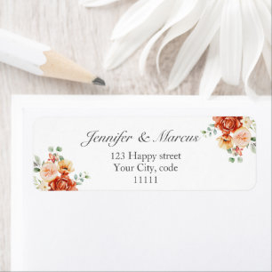 Floral Elegant Wedding Announcement Return Address