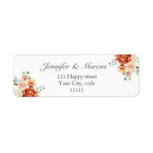 Floral Elegant Wedding Announcement Return Address