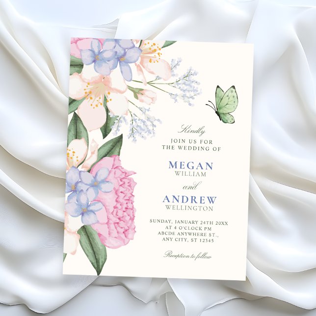 Floral elegant wedding invitation (Creator Uploaded)