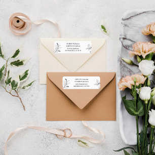 Floral Elegant Wedding return address 