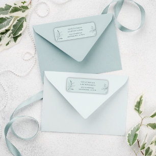 Floral Elegant Wedding return address