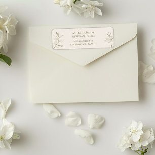 Floral Elegant Wedding return address