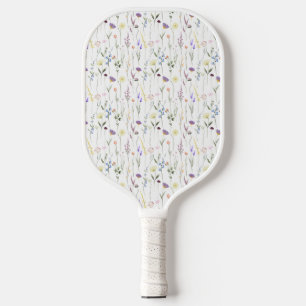 Floral Elegant Wildflowers Botanical Pattern Pickleball Paddle