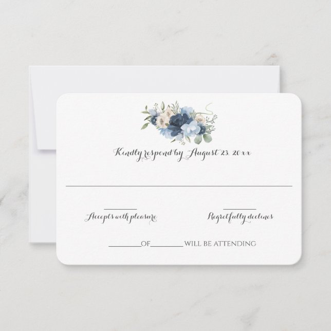 Floral Elegant Woodland Wedding Response (Front)