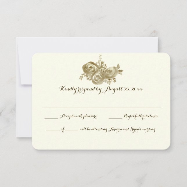 Floral Elegant Woodland Wedding Response (Front)