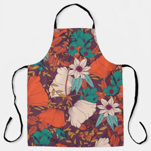 Floral Elements: Hand Drawn Seamless. Apron