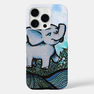Floral Elephant Art iPhone 16 Pro Case