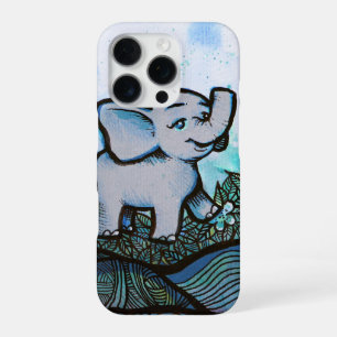 Floral Elephant Art iPhone 16 Pro Case