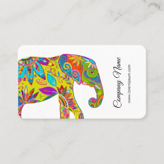 Floral Elephant card
