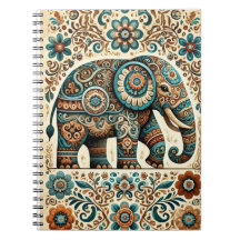 Floral Elephant Customisable Notebook
