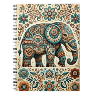 Floral Elephant Customisable Notebook