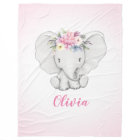 Floral Elephant Personalised Girl