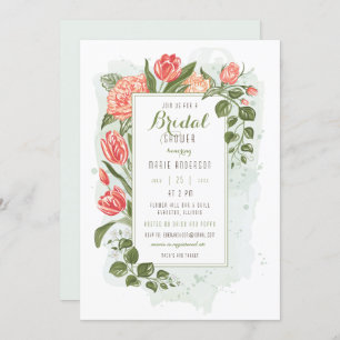 Floral Embrace Bridal Shower Invitation