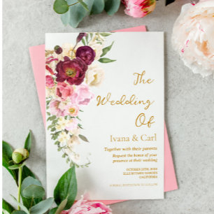 FLORAL Embrace Matrimony Wedding Invitation