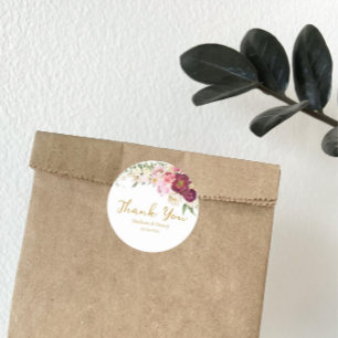 FLORAL Embrace Matrimony Wedding Label
