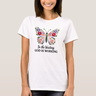 Floral Embroidery Butterfly Grace Style T-Shirt
