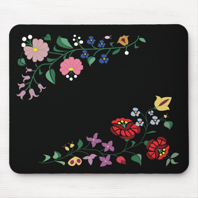 Floral embroidery mouse mat (Front)