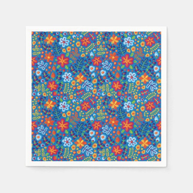 Floral Embroidery Pattern Napkin (Front)