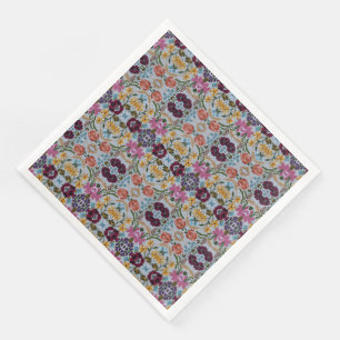 Floral Embroidery Pattern with Beautiful Flowers   Napkin