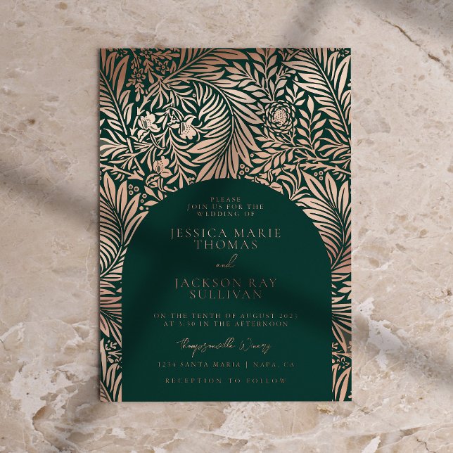 Floral Emerald Green and Rose Gold Wedding (Creator Uploaded)
