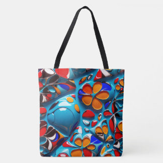 Floral Enamel Tote Bag