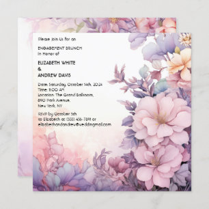 Floral Engagement Brunch  Invitation