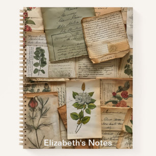 Floral Ephemera Personalised Planner Notebook