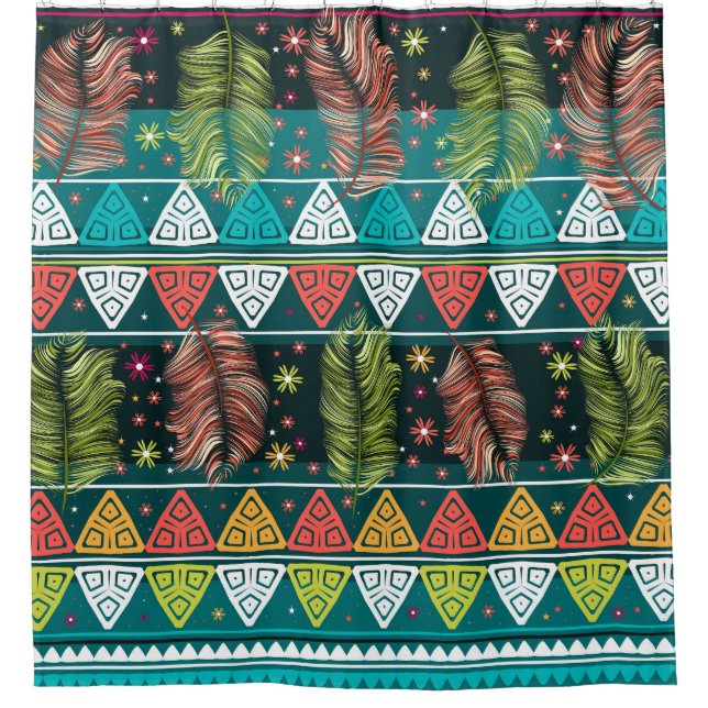 Floral Ethnic Doodle: Gentle Vintage. Shower Curtain (Front)