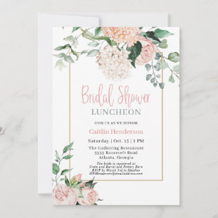 Floral Eucalyptus Bridal Shower Luncheon Invitation