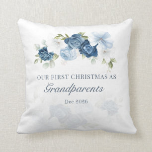 Floral Eucalyptus Grandparents 1st Christmas Cushion