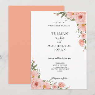 Floral Eucalyptus  Wedding Invitation