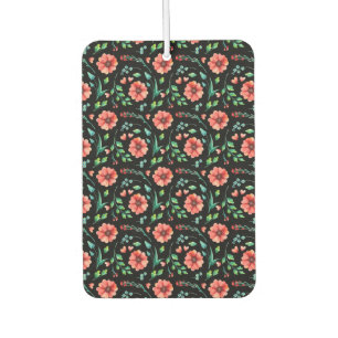 Floral Exotic Flowers and leaves Pattern-45654 Car Air Freshener
