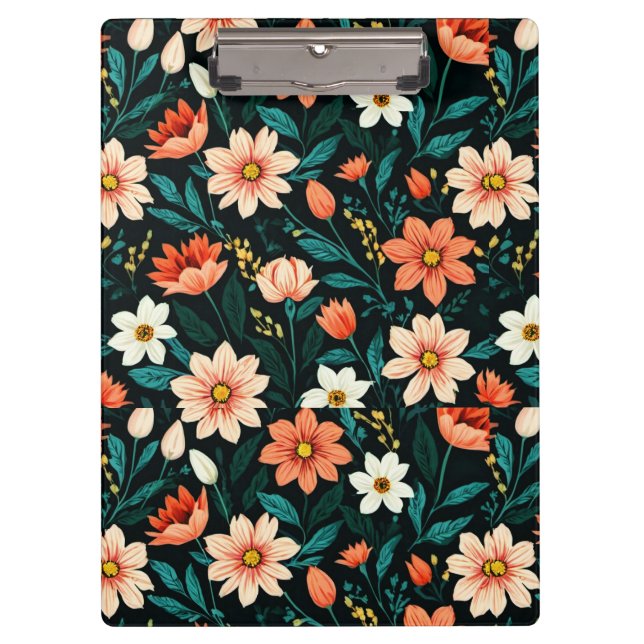 Floral Exotic Flowers Pattern-24190 Clipboard (Front)