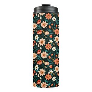Floral Exotic Flowers Pattern-24190 Thermal Tumbler