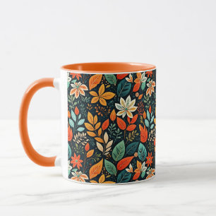 Floral Exotic Flowers Pattern Mug