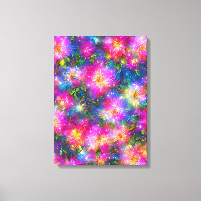 Floral Explosion Abstract Canvas Print (Front)