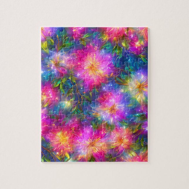 Floral Explosion Abstract Jigsaw Puzzle (Vertical)