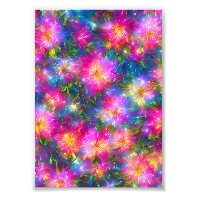 Floral Explosion Abstract Photo Print (Front)