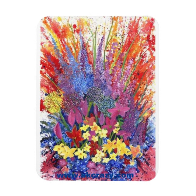 Floral Explosion Magnet (Vertical)