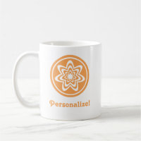 Floral Explosion Mug, Orange