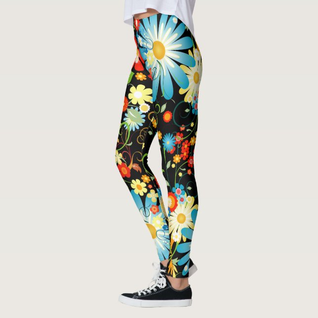 Floral Explosion of Colour Leggings (Left)