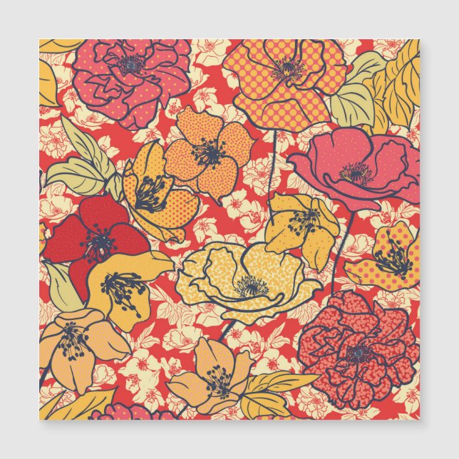 Floral Explosion: Seamless Vintage Trend. (Front)