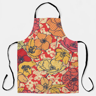 Floral Explosion: Seamless Vintage Trend. Apron